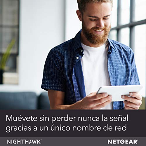 Netgear EX8000 - Amplificador Señal WiFi Mesh AC3000, Repetidor WiFi Triband, 4 Puertos LAN, Compatibilidad Universal