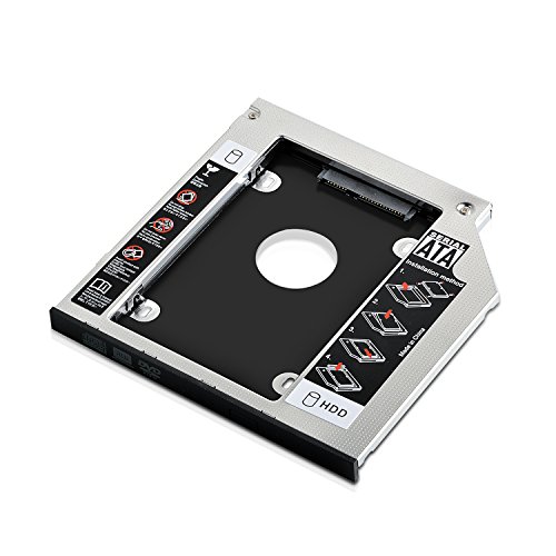 Neuftech Soporte Adaptador óptica bahías de Disco Duro Caddy SATA 2nd 2.5'' HDD 9.5mm para HP/ASUS / Acer/DELL / Lenovo/Laptops etc