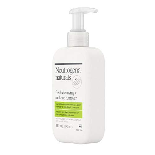 Neutrogena Makeup Remover Naturals Fresh detersione quotidiana Face Wash + con derivazione naturale Seed peruviano Tara, ipoallergenico 6 fl. Oz (2 pezzi)