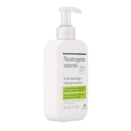 Neutrogena Makeup Remover Naturals Fresh detersione quotidiana Face Wash + con derivazione naturale Seed peruviano Tara, ipoallergenico 6 fl. Oz (2 pezzi)