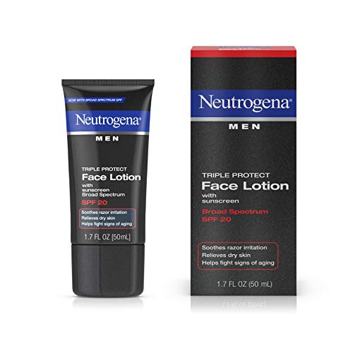 Neutrogena Men Triple Protect Face Lotion, SPF 20, Advanced Formula, 1.7 Flui...