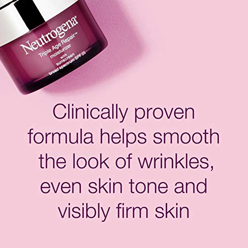 Neutrogena Spf 25 Crema hidratante de día para reparación de edad triple, 1.7 oz
