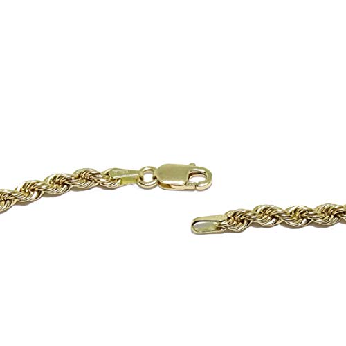 Never Say Never Cordón salomónico de Oro Amarillo de 18k de 3.3Mm de Ancho por 60cm de Largo Cierre mosquetón Peso; 8.00 gr de Oro de 1ª Ley