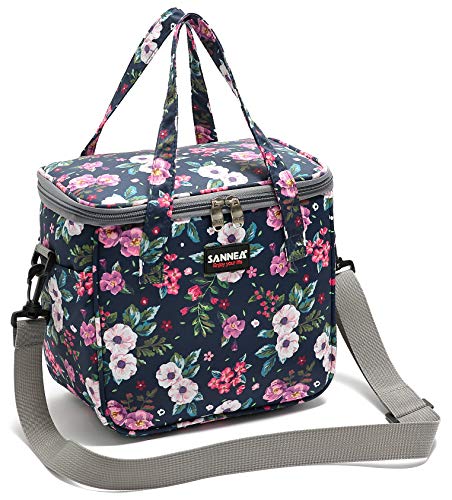 Nevera portátil de 10 l, bolsa para el almuerzo, bolsa para guardar comida, multifuncional, pequeña bolsa de picnic, bolsa de playa, bolsa térmica de abertura completa, 201811280141, Azul 9L
