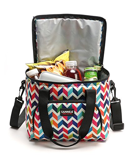 Nevera portátil de 10 l, bolsa para el almuerzo, bolsa para guardar comida, multifuncional, pequeña bolsa de picnic, bolsa de playa, bolsa térmica de abertura completa