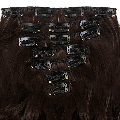 Neverland Beauty 22" (55 cm) extensiones de cabello cabeza completa clip en extensiones de pelo 7 piezas Ondulado with 16 clips #33