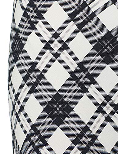 New Look Atty Check Bias Falda, Blanco (White Pattern 19), 36 (Talla del Fabricante: 8) para Mujer