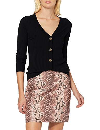 New Look Snake PU Falda, Rosa (patrón Rosa 79.0), 38 para Mujer