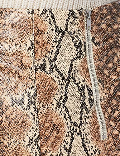 New Look Snake PU Mini Falda, Marrón (patrón marrón 29), 34 para Mujer
