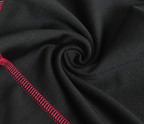 New Mincc Leggings de mujer, 3/4, para hacer deporte, cintura alta, línea del cuerpo definida Rojo rosso L