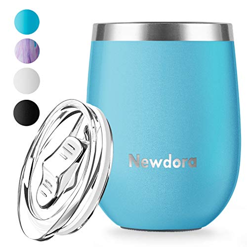 Newdora Termo Cafe 360ml, Taza Térmica de Viaje de Acero Inoxidable con 1 un Cepillo de Limpieza, Tazas Cafe Reutilizable para Niños & Adultos, Oficina, Deporte, Acampada, Gimnasio