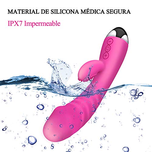 Newdy Vǐbrǎdǒr Mujér con Calefacción Inteligente, Cônșộlạdôr Mǎsǎjeǎdǒr Portátil Silicona con 30 Modos, Juguétés Séxáles para Parejạs Pǔntǒ G y Clítǒrǐs