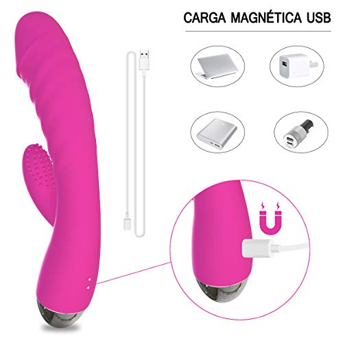 Newdy Vǐbrǎdǒr Mujér con Calefacción Inteligente, Cônșộlạdôr Mǎsǎjeǎdǒr Portátil Silicona con 30 Modos, Juguétés Séxáles para Parejạs Pǔntǒ G y Clítǒrǐs