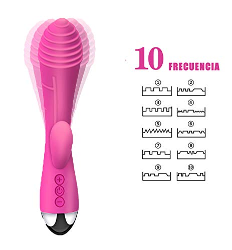 Newdy Vǐbrǎdǒr Mujér con Calefacción Inteligente, Cônșộlạdôr Portátil Silicona con 10 Modos, Juguétés Séxáles para Parejạs Pǔntǒ G y Clítǒrǐs Récargable USB Magnético