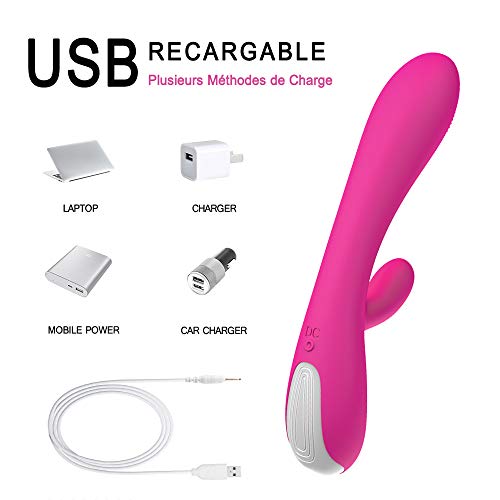 Newdy Vǐbrǎdǒr Mujér con Calefacción Inteligente, Cônșộlạdôr Portátil Silicona con 30 Modos, Juguétés Séxáles para Parejạs Pǔntǒ G y Clítǒrǐs