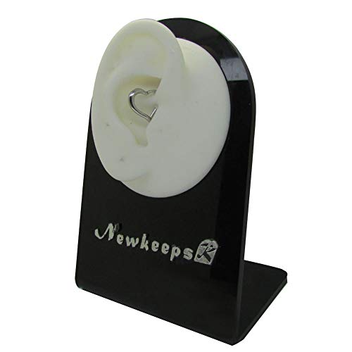 NewkeepsR 316L 16ga Acero quirúrgico Clikcer con bisagras Corazón Daith Helix Rook Piercing Ring