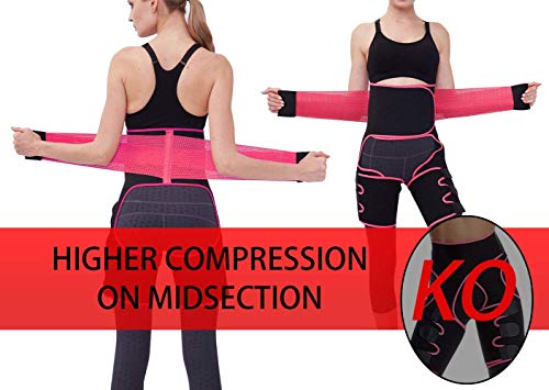 Newlemo Fajas Reductoras Adelgazantes Mujer, Faja Lumbar Mujer Ajustable, 3 en 1 Fajas Reductoras Adelgazantes para Mujeres Pérdida de Peso y Modelado del Cuerpo