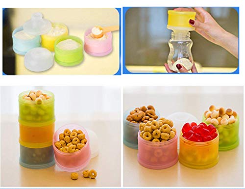 NewPI Dosificador de Leche en Polvo, Dispensador Envase Apilable de Leche en Polvo Portátil Contenedor Caja, Material PP Calidad Alimentaria