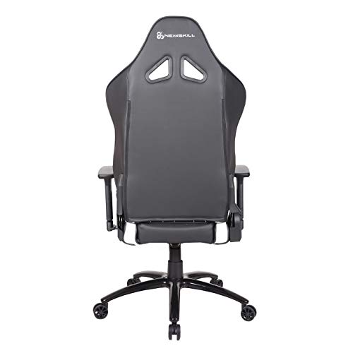 Newskill Kaidan - Silla gaming profesional reforzada con estructura de metal (respaldo con mecanismo de mariposa reclinable en 180 grados, reposabrazos 3D) - Color Negro