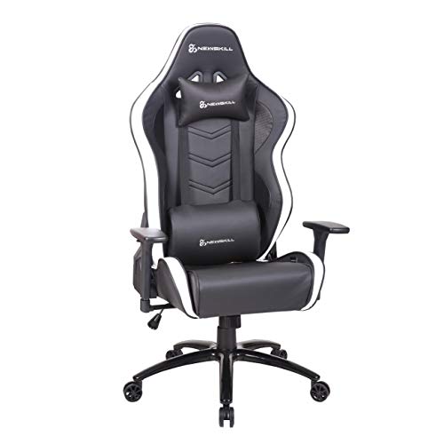 Newskill Kaidan - Silla gaming profesional reforzada con estructura de metal (respaldo con mecanismo de mariposa reclinable en 180 grados, reposabrazos 3D) - Color Negro