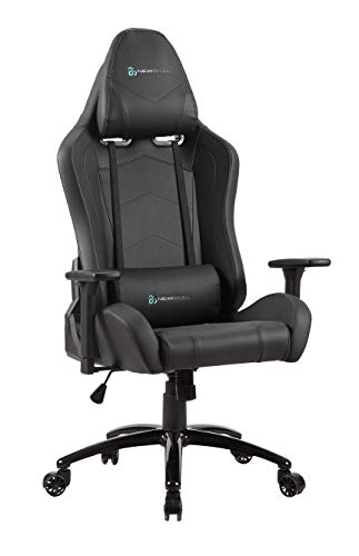 Newskill Takamikura - Silla gaming profesional (inclinación y altura regulable, reposabrazos ajustables, reclinable 180º), Color Negra