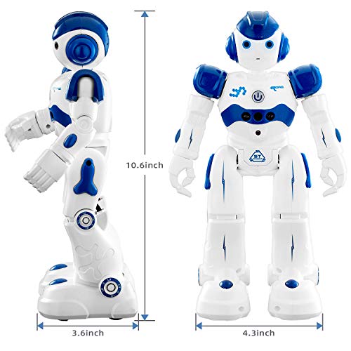 NEWYANG Robot de Juguete - Juguete Educativo electrónico Recargable Robot Juguete,Control Remoto Inteligente Programable Gesto Control Robot con Sensor de Movimiento,Juguete de Regalo para Niños