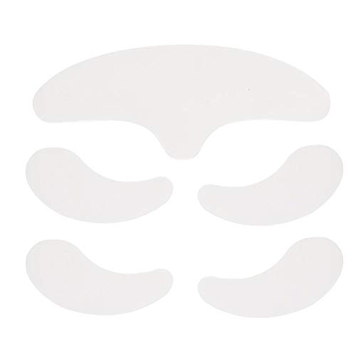 N/I 5PCS / Set Cara Etiqueta de Silicona Parches Antiarrugas Etiqueta de Frente Reutilizable Etiqueta engomada del Ojo Tiras faciales para Eliminar Arrugas para Alisar la Boca del Ojo o Las Arrugas