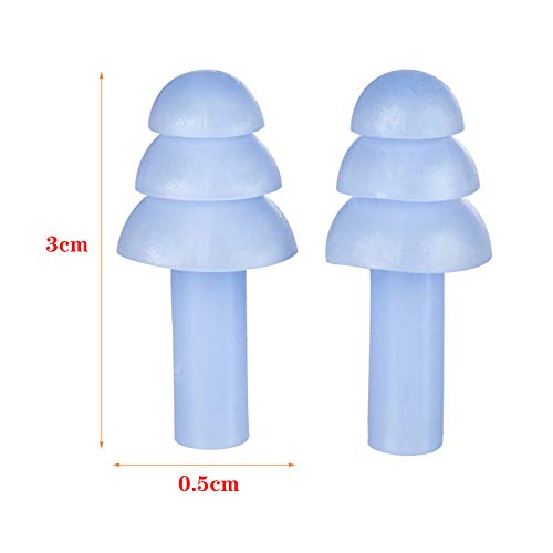 NIAGUOJI Tapones para los oídos de silicona suave, protección auditiva, 6 pares de tapones para los oídos con cancelación de ruido, reutilizables, impermeables, protección contra el ruido para dormir