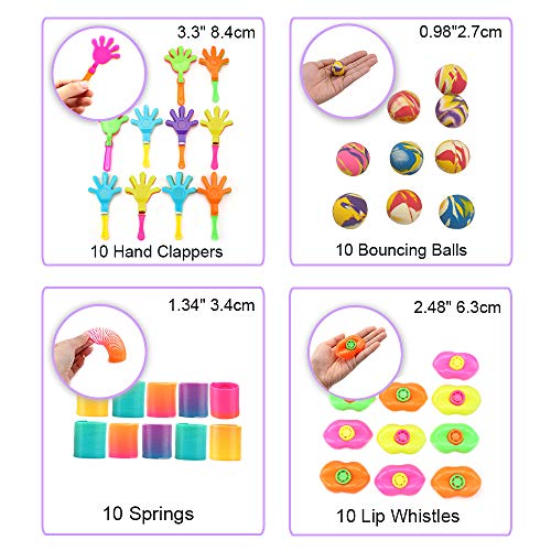 nicknack Surtido de 120 juguetes para rellenar piñatas y bolsas de regalo de fiestas de cumpleaños infantiles o para el colegio
