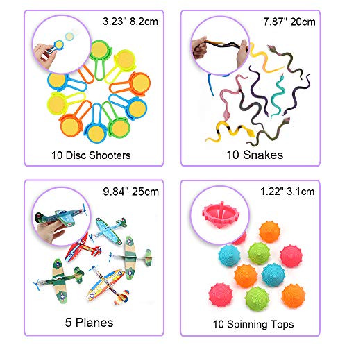 nicknack Surtido de 120 juguetes para rellenar piñatas y bolsas de regalo de fiestas de cumpleaños infantiles o para el colegio