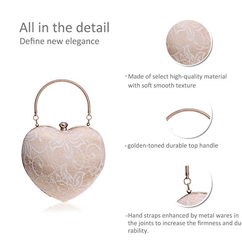 NICOLE & DORIS Bolso de Noche para Mujer Bolsos de Fiesta Clutch Fiesta Bolso de Mano Exquisito Bolsos Boda Bolso de Cadena