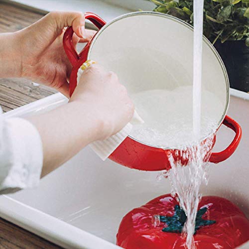 NIHAOA 2 litros de Esmalte Olla de Acero Cacerola con Tapa de guiso de Olla de cazuela de Leche for cocinar Las Verduras de fusión boilin Mantequilla (Color : -, Size : -)