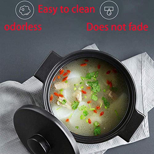 NIHAOA Ampliamente Utilizado Utensilios de Cocina guiso de actualización de Terracota de Salud y nutrición de Ahorro de energía de la Capacidad pote de Salud: Negro 4L (Color : -, Size : -)