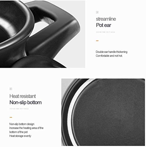 NIHAOA Terracota estofado de Olla de cazuela Arcilla Olla de cazuela cerámica cazuela de Barro - conducción de Calor rápida Incluso calentando Durable (Color : -, Size : -)