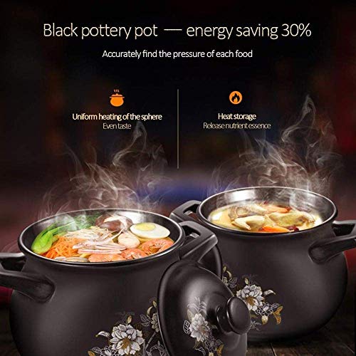 NIHAOA Terracota estofado de Olla de cazuela Arcilla Olla de cazuela cerámica cazuela de Barro - conducción de Calor rápida Incluso calentando Durable (Color : -, Size : -)