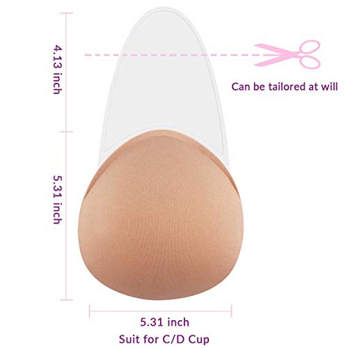 Niidor Levantamiento de Senos pétalos Silicona pezón Cubre Empuje hacia Arriba Pasteles Reutilizables Adhesivos para Mujeres-Nude L