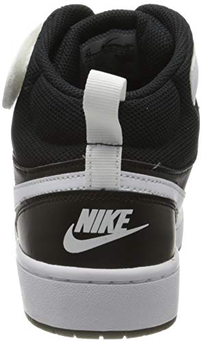 Nike Court Borough Mid 2 (GS), Zapatillas de Trail Running para Hombre, Multicolor Negro y Blanco 010, 38.5 EU