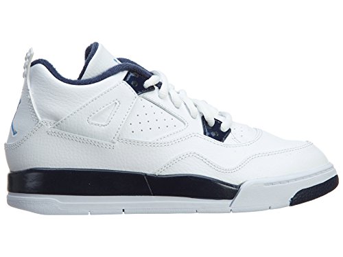 Nike Jordan 4 Retro LS BP, Zapatillas de Deporte para Niños, Blanco/Azul (White/Legend Blue-Mdnght Navy), 30 EU