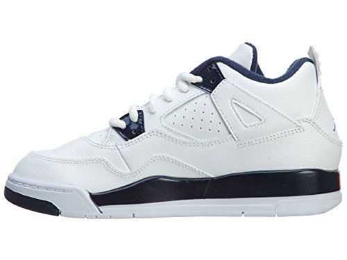 Nike Jordan 4 Retro LS BP, Zapatillas de Deporte para Niños, Blanco/Azul (White/Legend Blue-Mdnght Navy), 30 EU