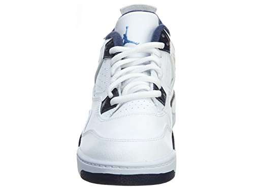Nike Jordan 4 Retro LS BP, Zapatillas de Deporte para Niños, Blanco/Azul (White/Legend Blue-Mdnght Navy), 30 EU