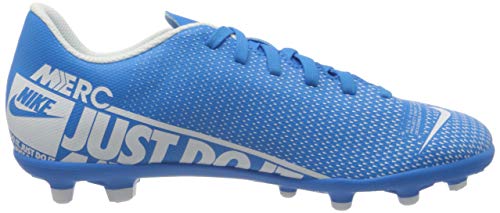 Nike Jr. Mercurial Vapor 13 Club MG, Botas de fútbol Unisex niño, Multicolor (Blue Hero/White/Obsidian 414), 35.5 EU