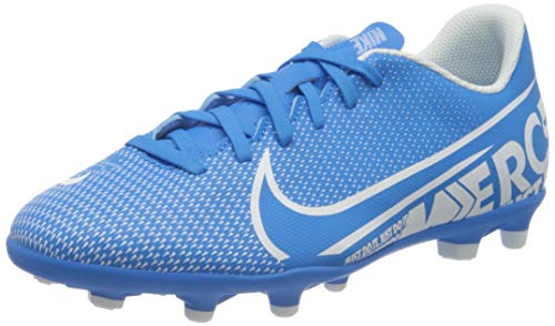 Nike Jr. Mercurial Vapor 13 Club MG, Botas de fútbol Unisex niño, Multicolor (Blue Hero/White/Obsidian 414), 35.5 EU