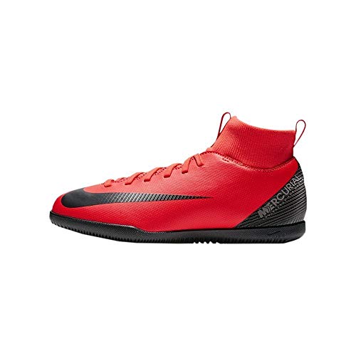 Nike Jr Superfly 6 Club Cr7 IC, Zapatillas de fútbol Sala Unisex Adulto, Multicolor (Bright Crimson/Black-Chrome 600), 38.5 EU