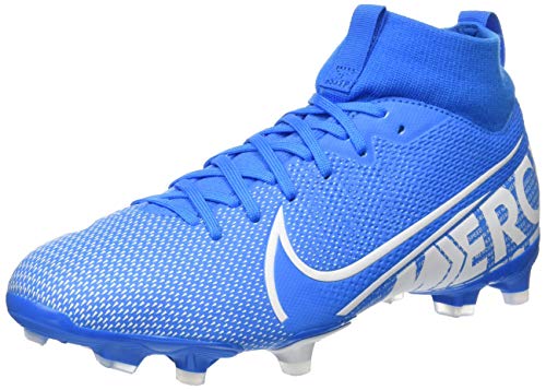 Nike JR Superfly 7 Academy FG/MG, Botas de fútbol Unisex niño, Multicolor (Blue Hero/White/Obsidian 414), 36.5 EU