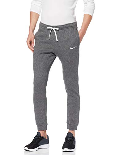 NIKE M CFD Pant FLC TM Club19 Pantalones de Deporte, Hombre, Charcoal Heathr/White/White, L