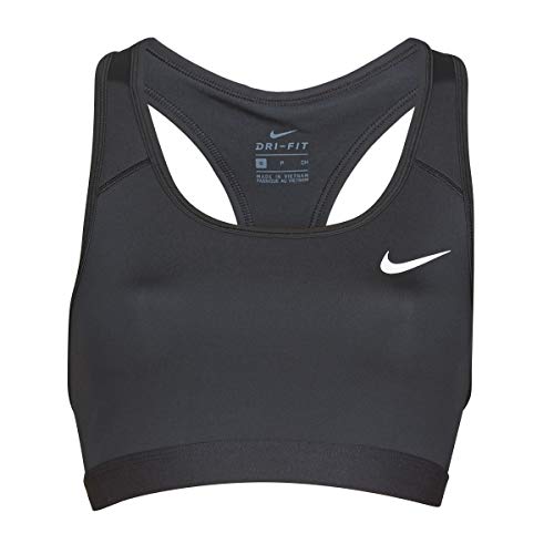 NIKE Med Band Bra Non Pad Sujetador de Deporte, Mujer, Black/Black/(White), S
