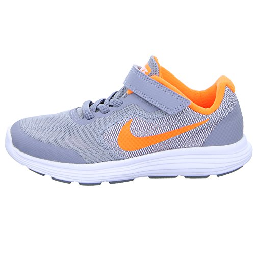 Nike Revolution 3 (PSV), Zapatillas de Running para Niños, Negro (Stealth/Total Orange-White), 29 1/2 EU