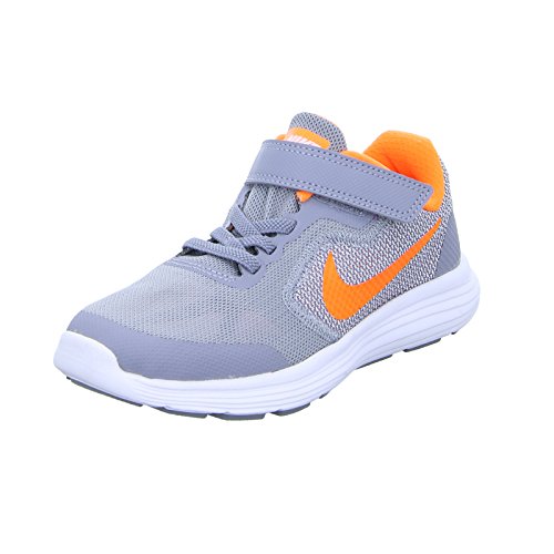Nike Revolution 3 (PSV), Zapatillas de Running para Niños, Negro (Stealth/Total Orange-White), 29 1/2 EU
