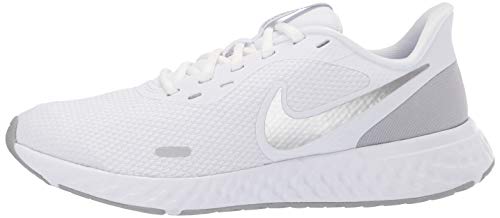 Nike Revolution 5, Mujer, Multicolor (White/Wolf Grey/Pure Platinum 100), 38 EU