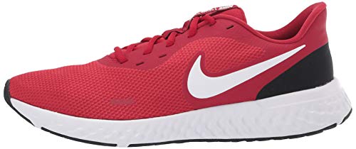 Nike Revolution 5, Zapatillas de Atletismo para Hombre, Rojo Blanco Gym Red White Black 600, 42 EU